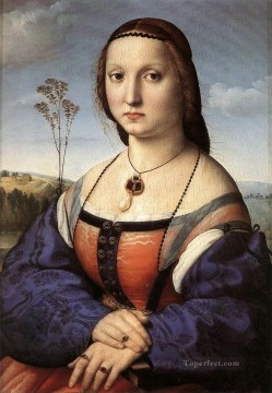  Maestro Arte - Retrato de Maddalena Doni, maestro renacentista Rafael